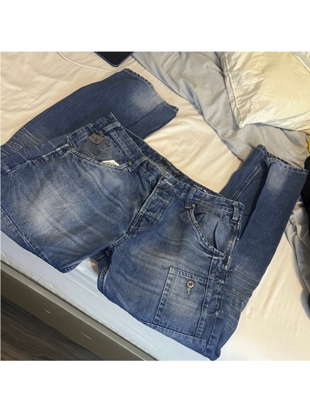 Jack and Jones Men's Blue Boyfriend Jeans